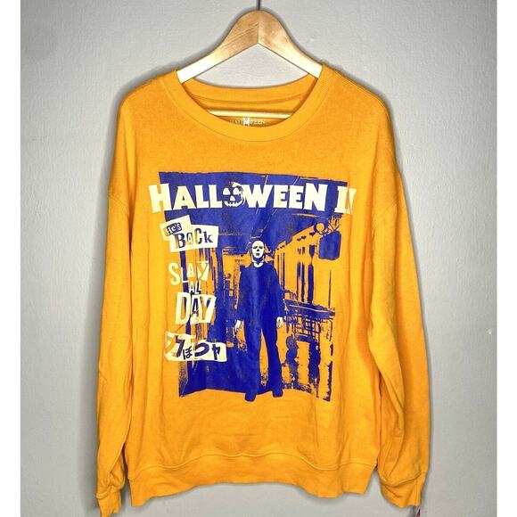 Halloween 2 Movie Sweatshirt Slay All Day Womens XL Retro Novelty Horror Slasher - Picture 2 of 10